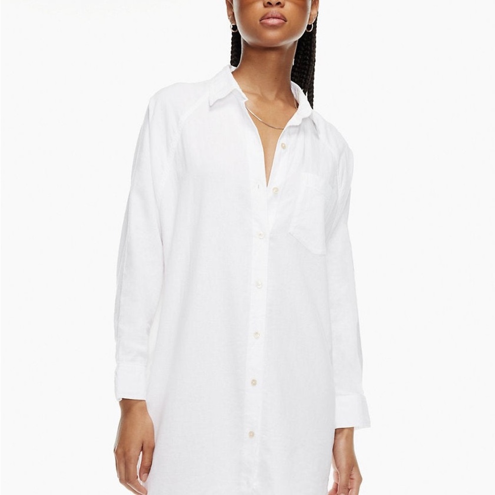 Wilfred Free Pink Button-Up Shirt Dress